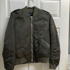 Talula Dark Green Bomber Jacket